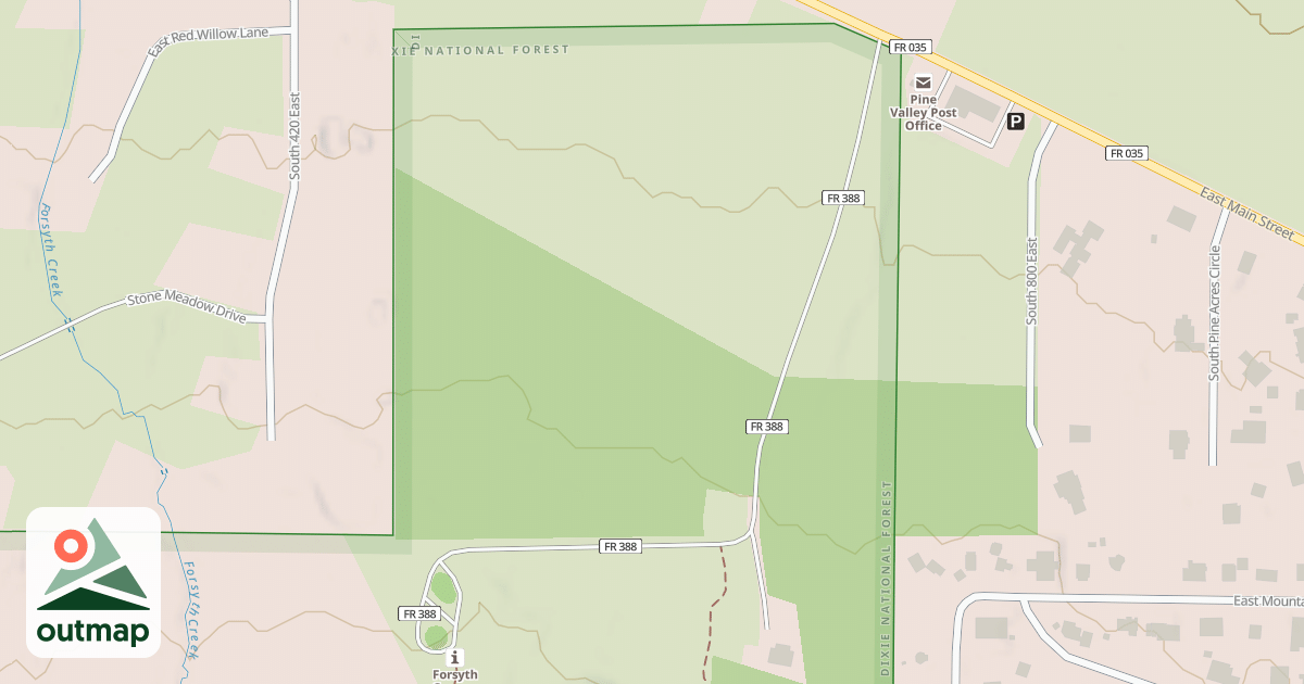 Map of FORSYTHE TRAILHEAD