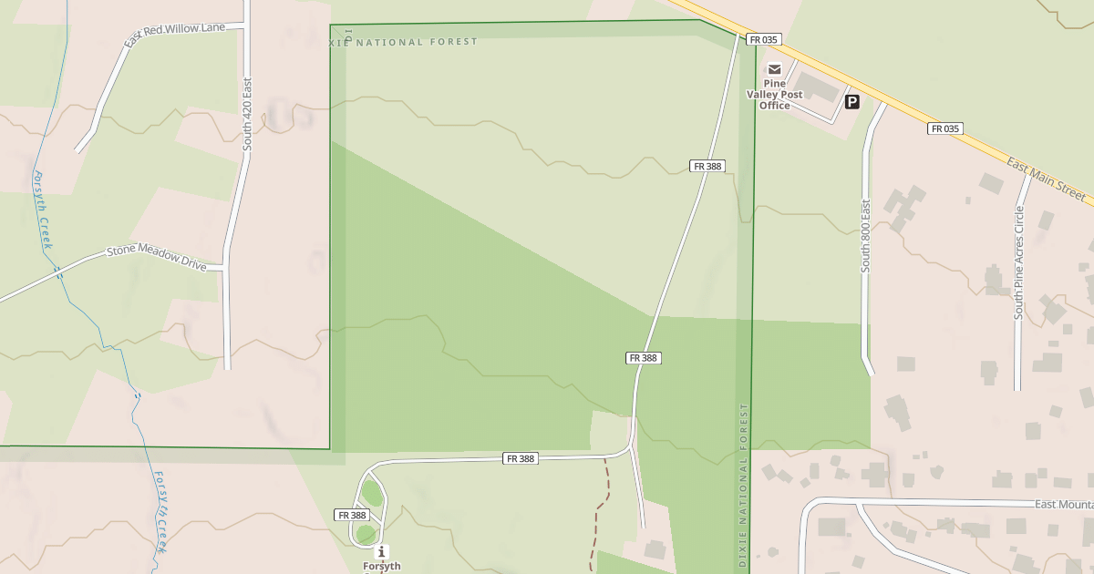 Map preview of FORSYTHE TRAILHEAD