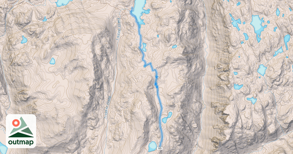 Map of Summit Lake Trail