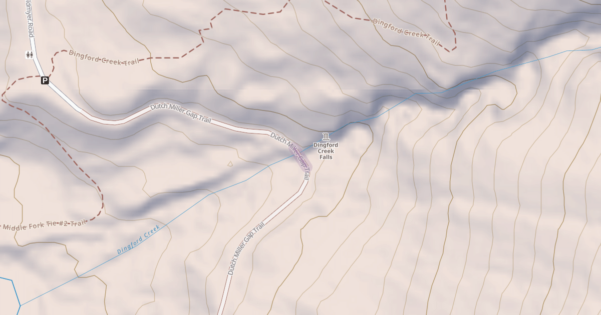 Map preview of Dutch Miller Gap Trail