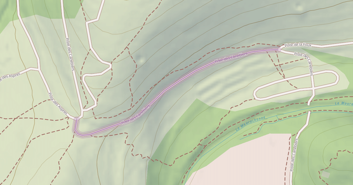 Map preview of Piste des Canebiers