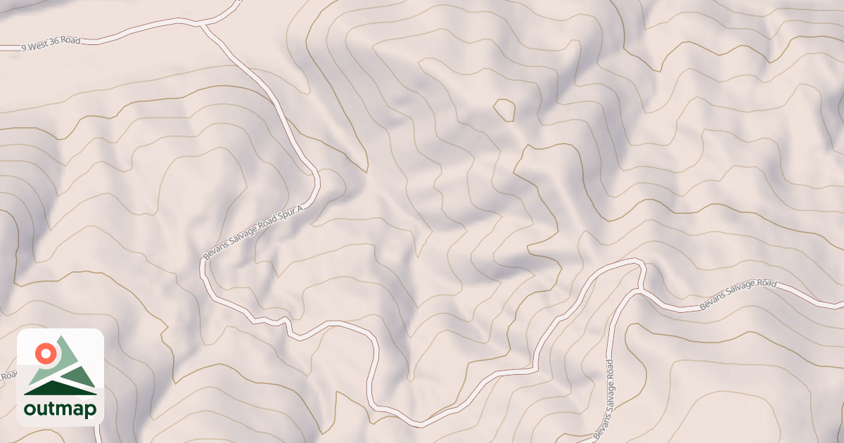 Map of BEVANS SALVAGE SPUR