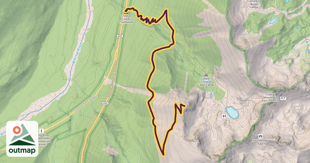 Map of Crystal Peak Trail