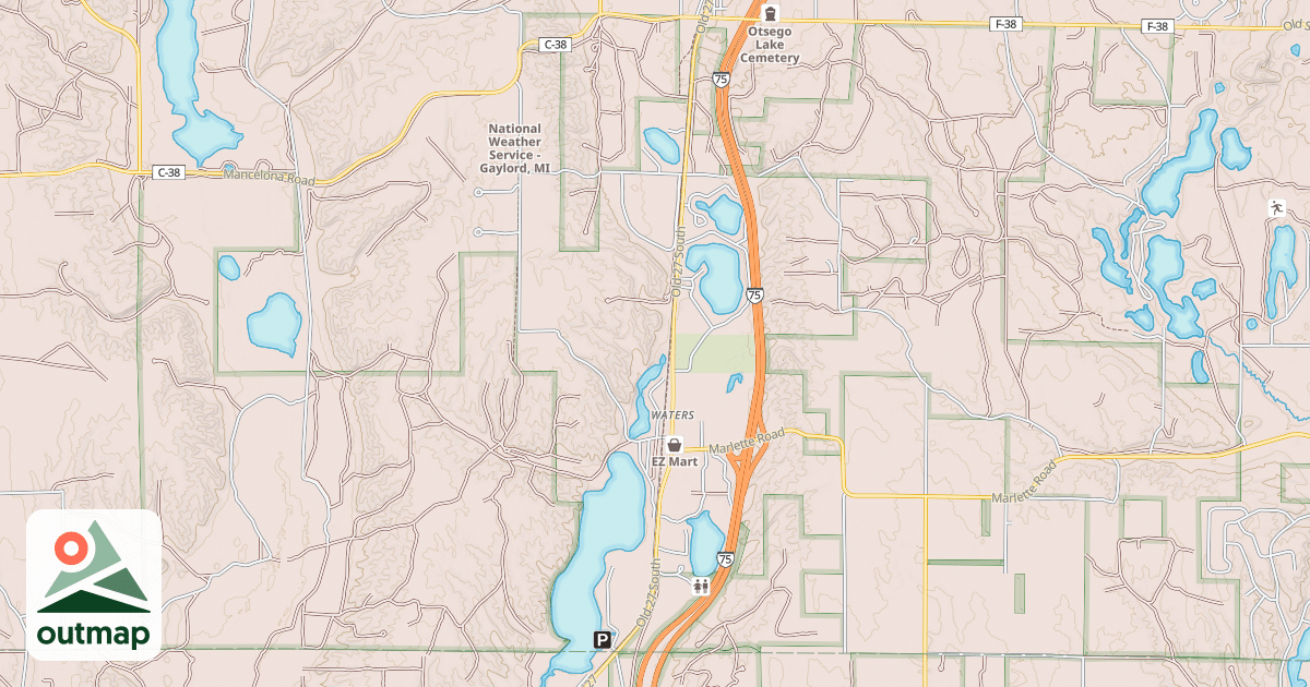 Map of North Central State Trail