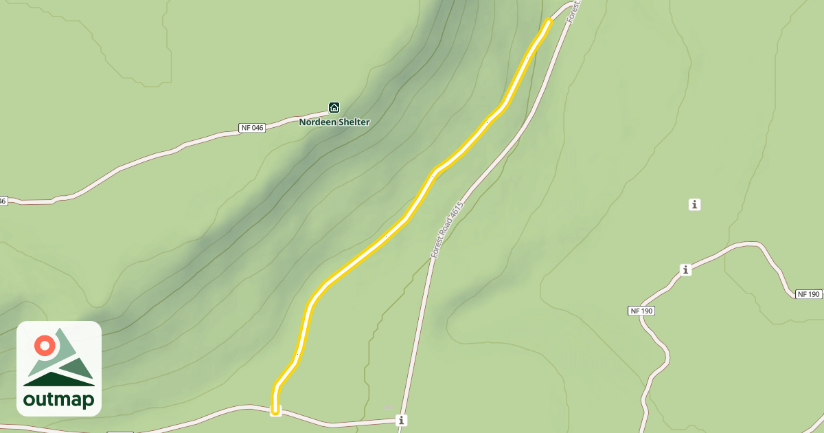 Map of Forest Road 4615-044