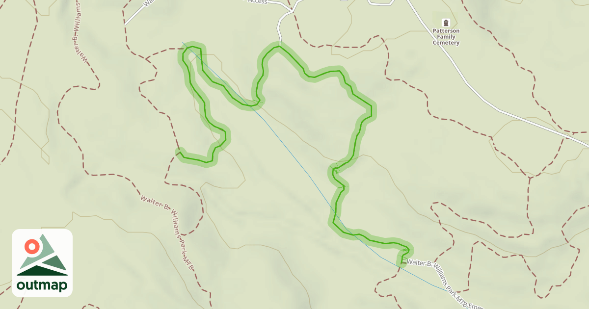 Map of Walter B. Williams Park MTB