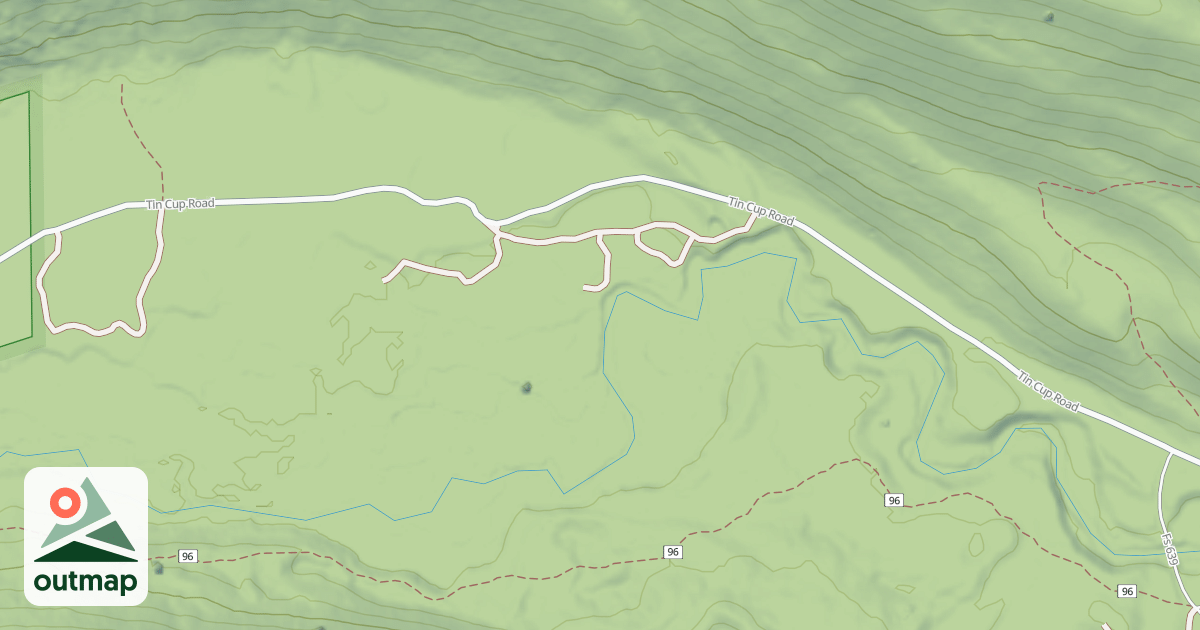 Map of (FDR) TIN CUP STUB