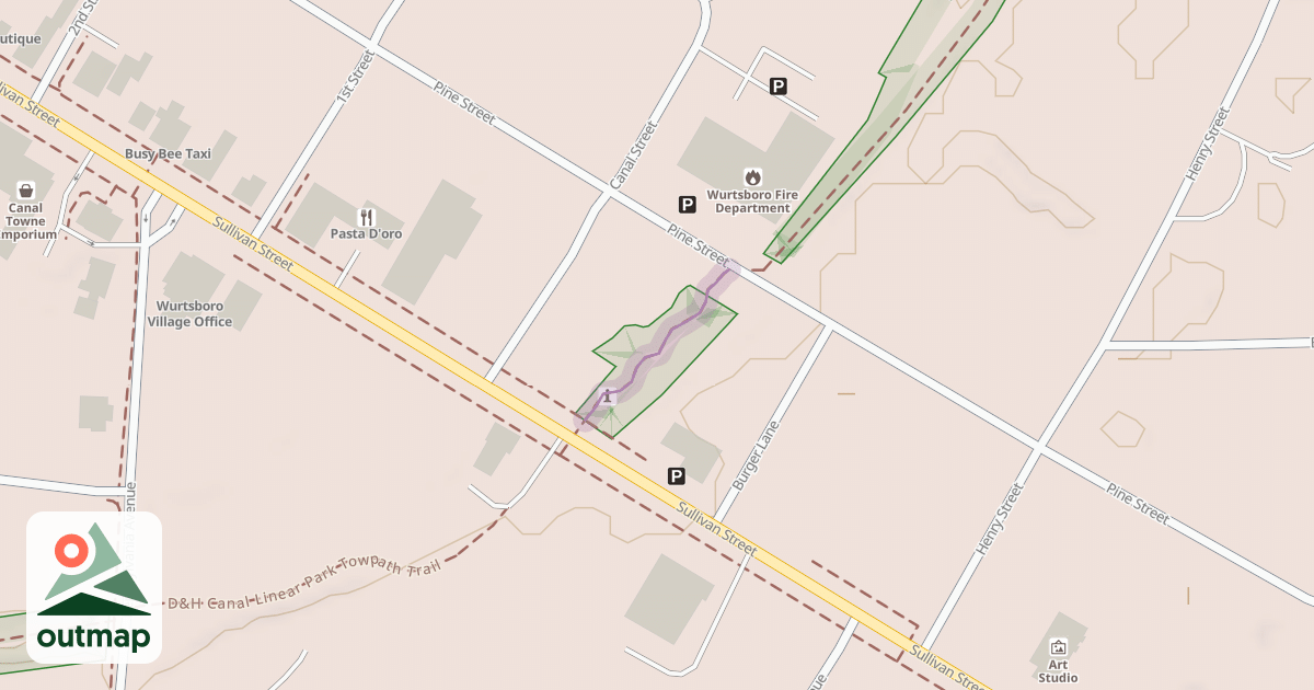 Map of D&H Canal Linear Park Towpath Trail