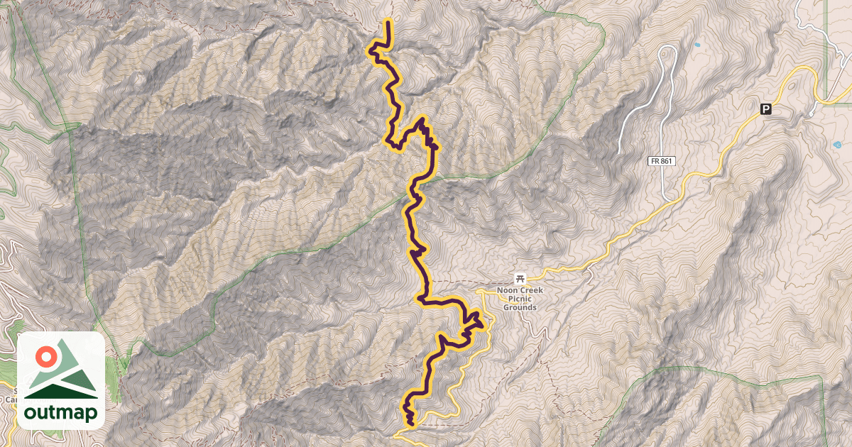 Map of Round the Mountain Trail #302