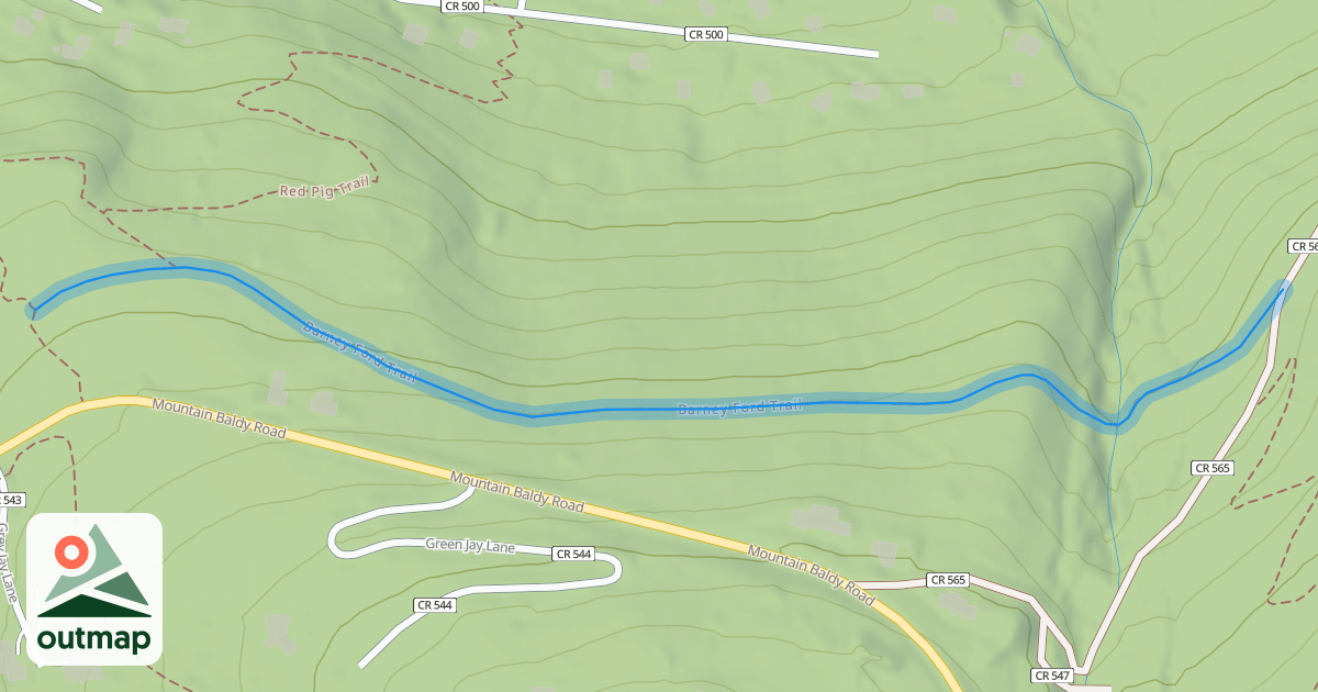 Map of Barney Ford Trail