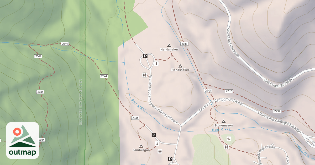 Map of GRANITE FLAT CAMPGROUND GRP B