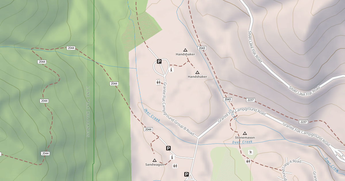Map preview of GRANITE FLAT CAMPGROUND GRP B