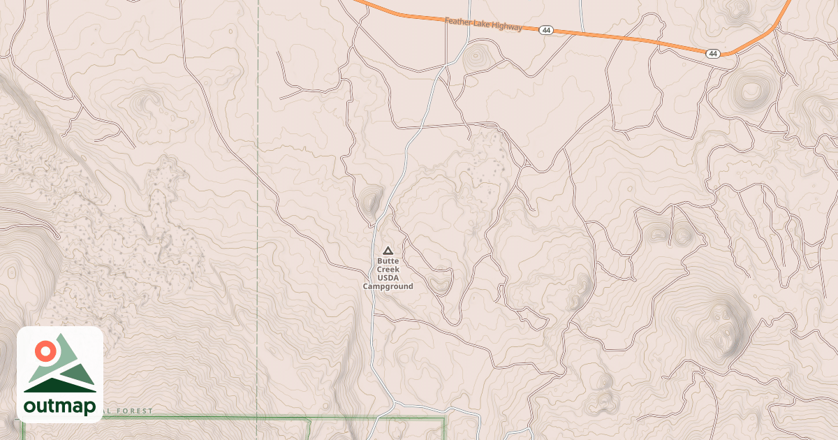 Map of BUTTE LAKE