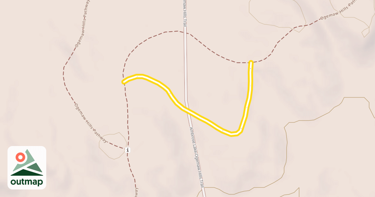 Map of Ogemaw Hills Pathway