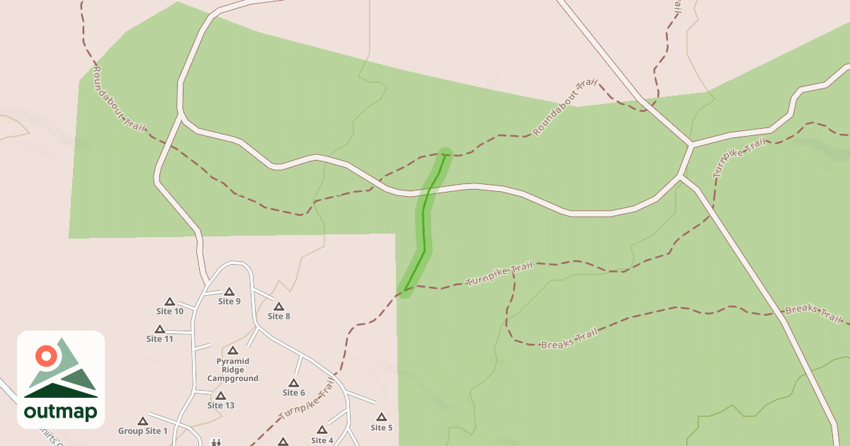 Map of Roundabout Access Trail