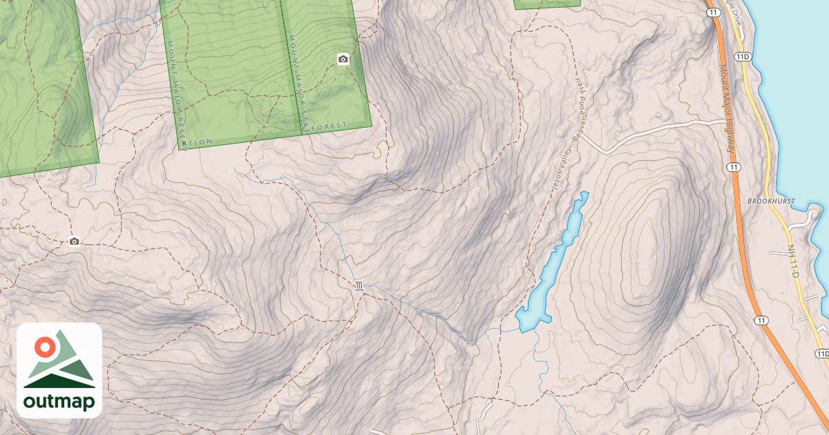 Map of Jesus Valley-Beaver Pond Trail
