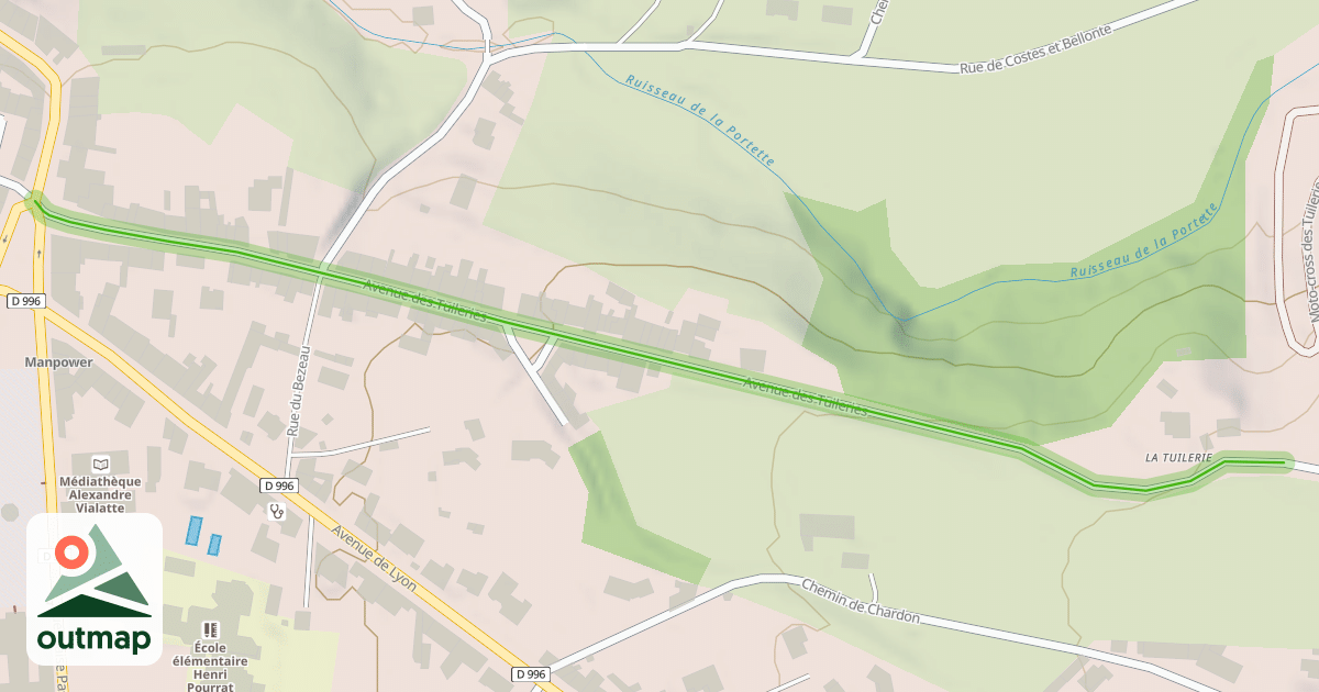 Map of Avenue des Tuileries