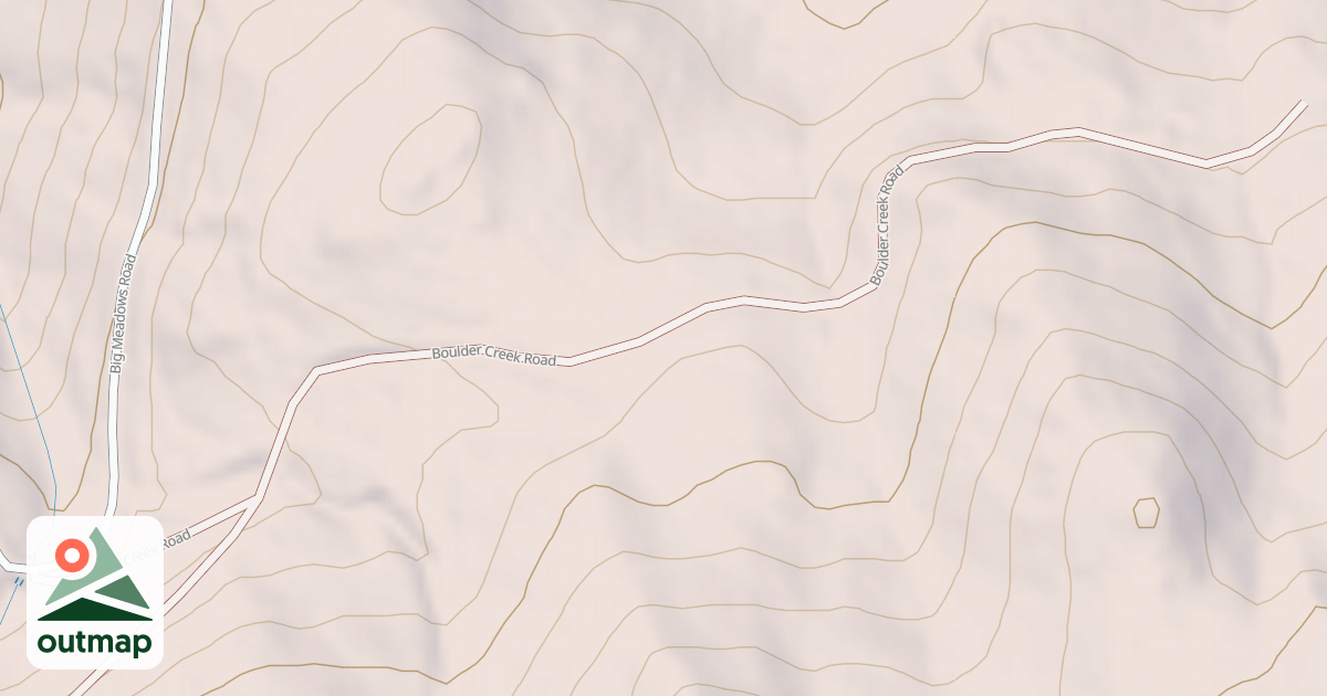 Map of BOULDER CREEK