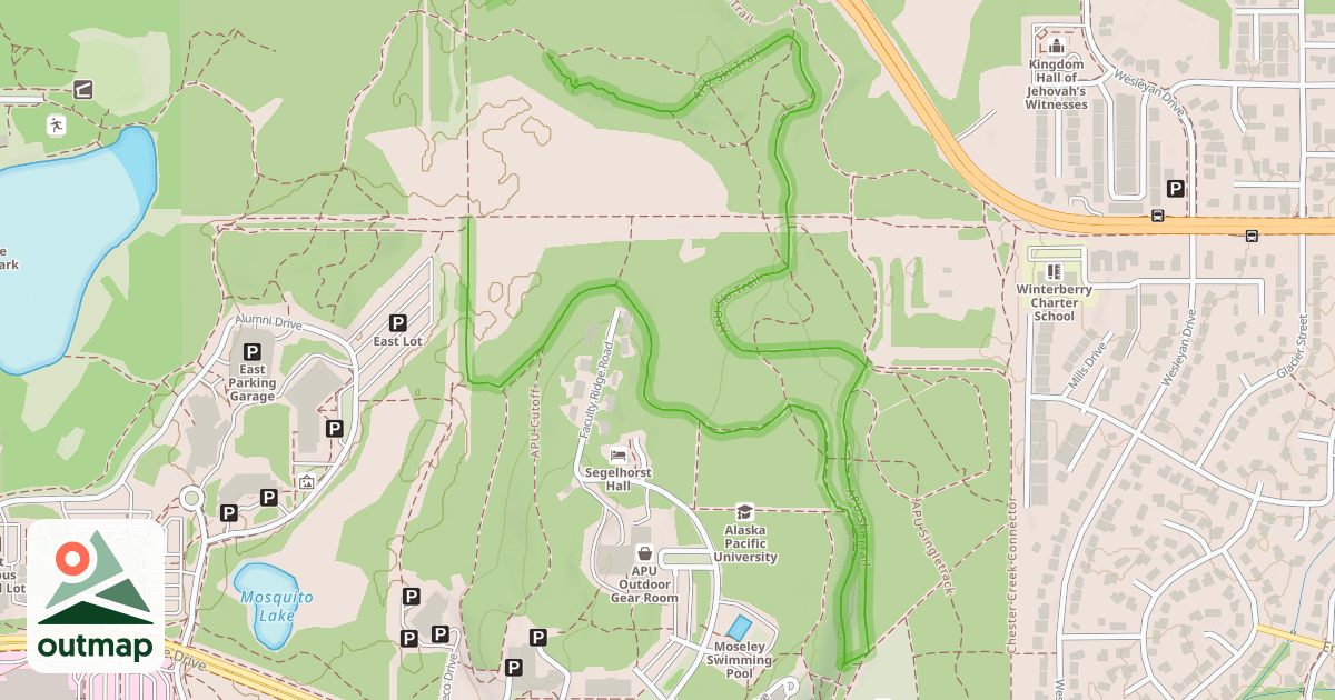 Map of APU Ski Trail