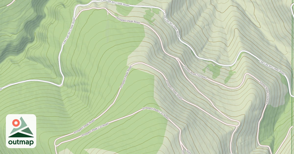 Map of PROSPECT PEAK