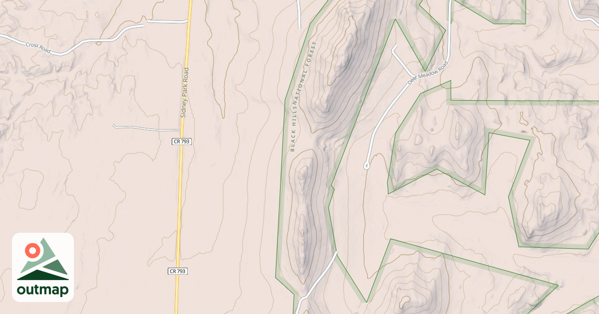 Map of HAZELRODT CUTOFF BR 1H