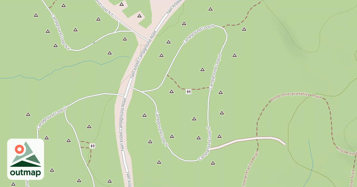 Map of TWIN KNOBS