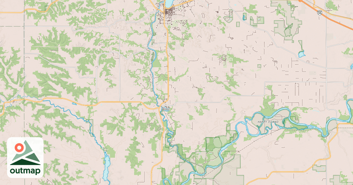 Map of Red Cedar State Trail