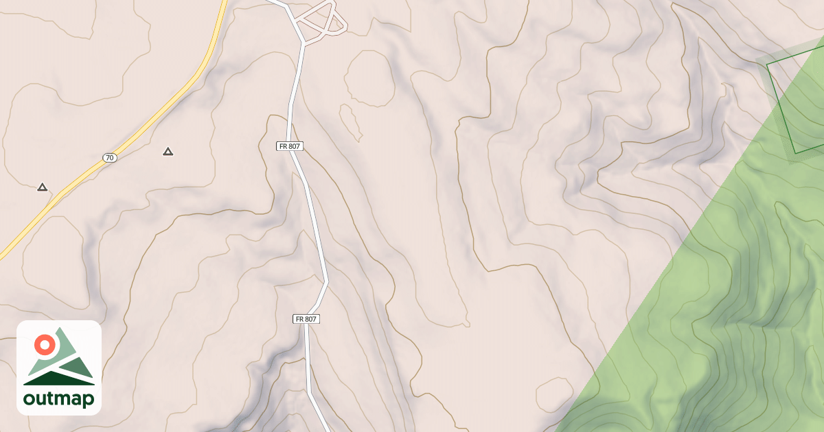 Map of BATTLE CREEK SPUR 1J