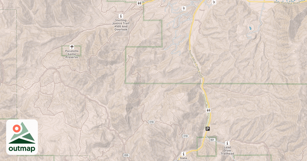 Map of SLATE MOUNTAIN
