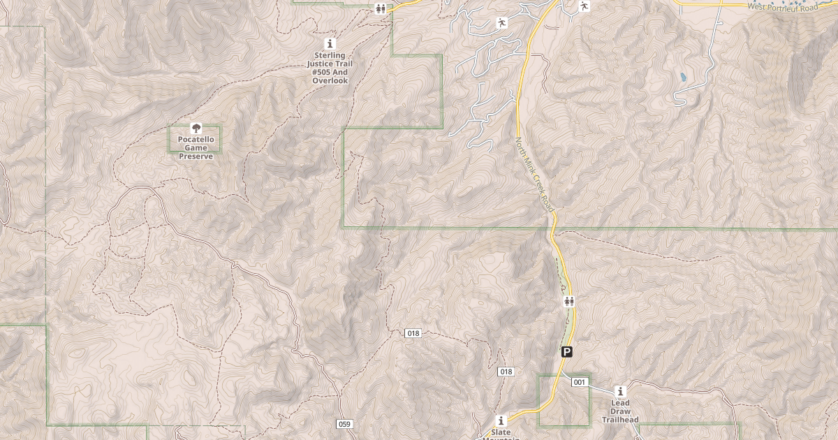 Map preview of SLATE MOUNTAIN