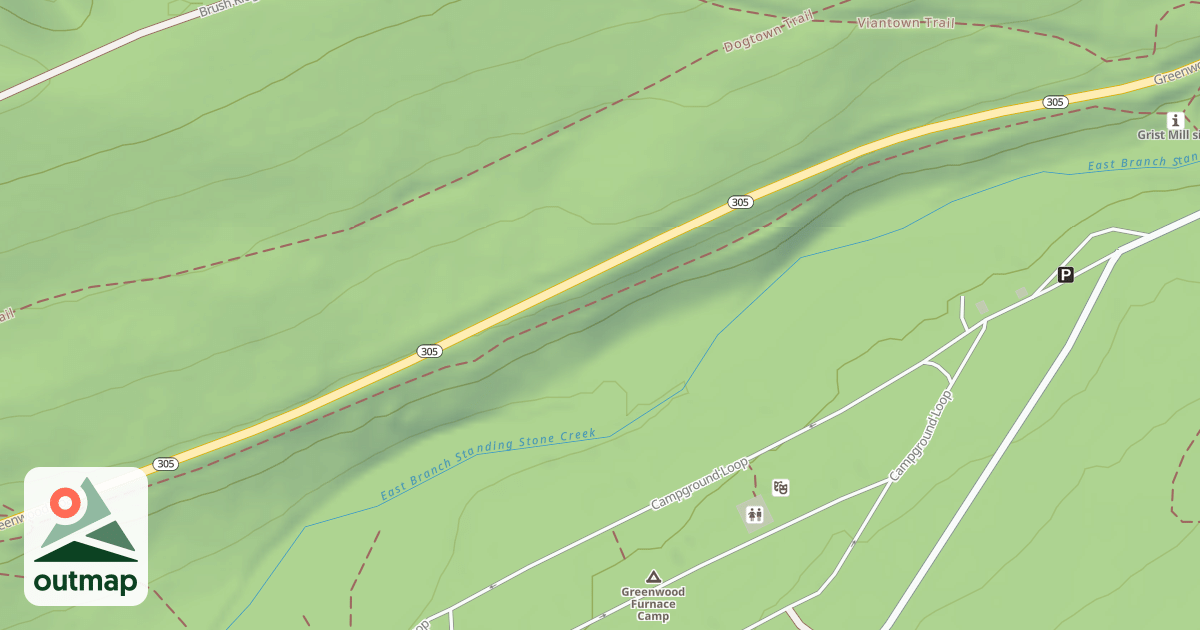 Map of Greenwood Furnace State Park Trails