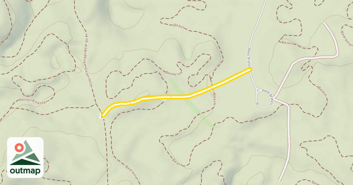 Map of West Branch F Parking Connector