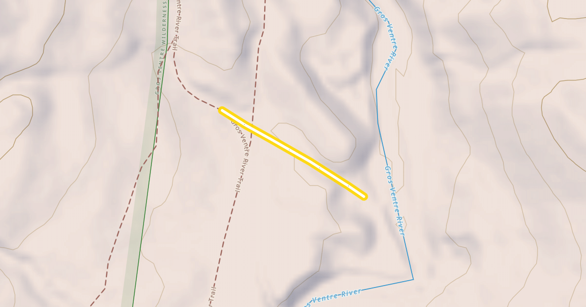 Map preview of Gros Ventre Road Snowmobile Trail