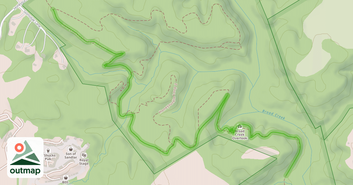 Map of Honeysuckle Through Route