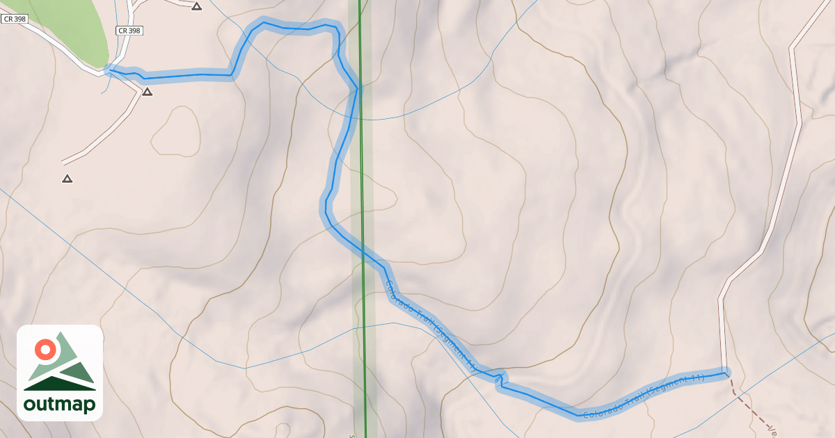 Map of Colorado Trail (Segment 11)