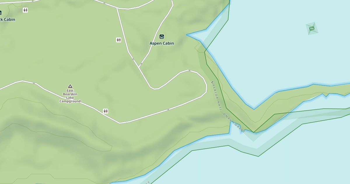 Map preview of EAST BEARSKIN LAKE CG SPUR C