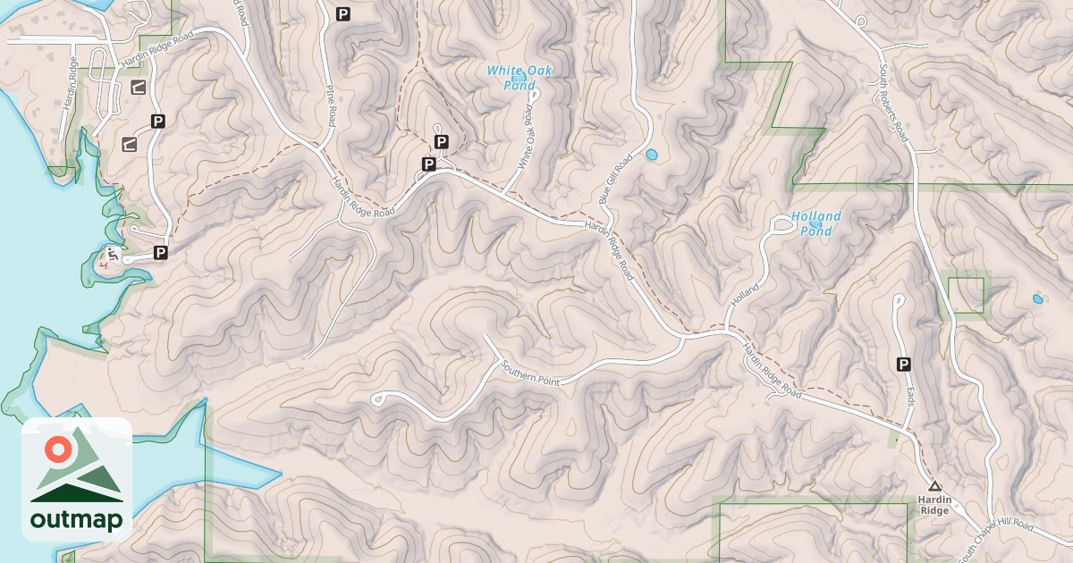 Map of HARDIN RIDGE MAIN ROAD