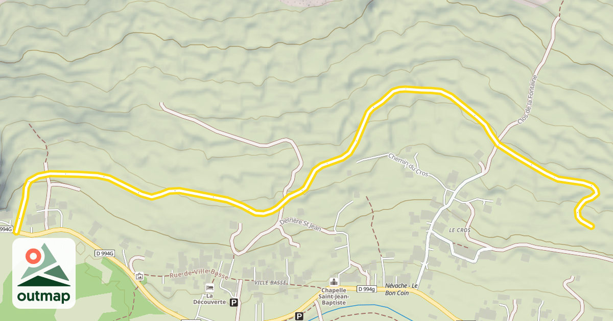Map of Les Clapières - Ville Haute / Fortville