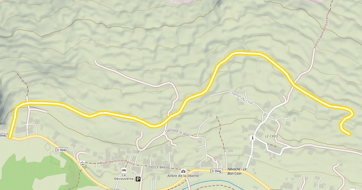 Map preview of Les Clapières - Ville Haute / Fortville