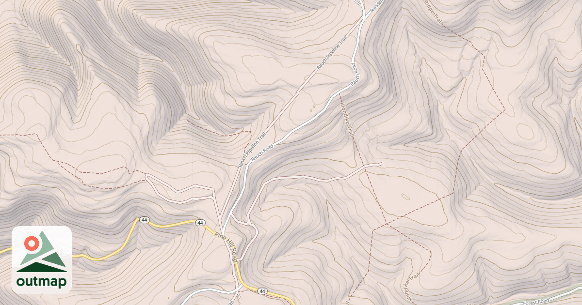 Map of Susquehannock State Forest Snowmobile Trails