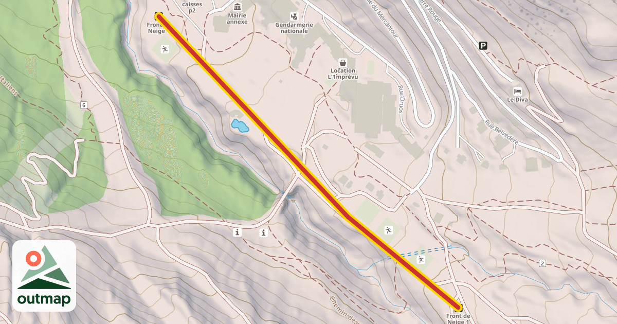 Map of Front de Neige 1