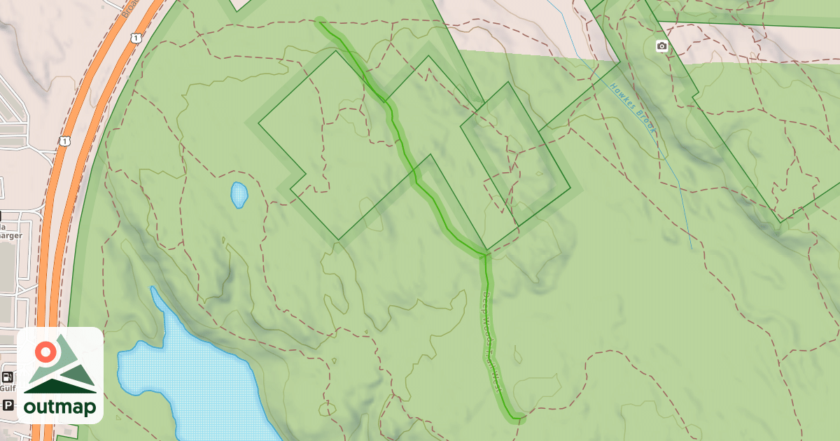 Map of Deep Woods Trail West
