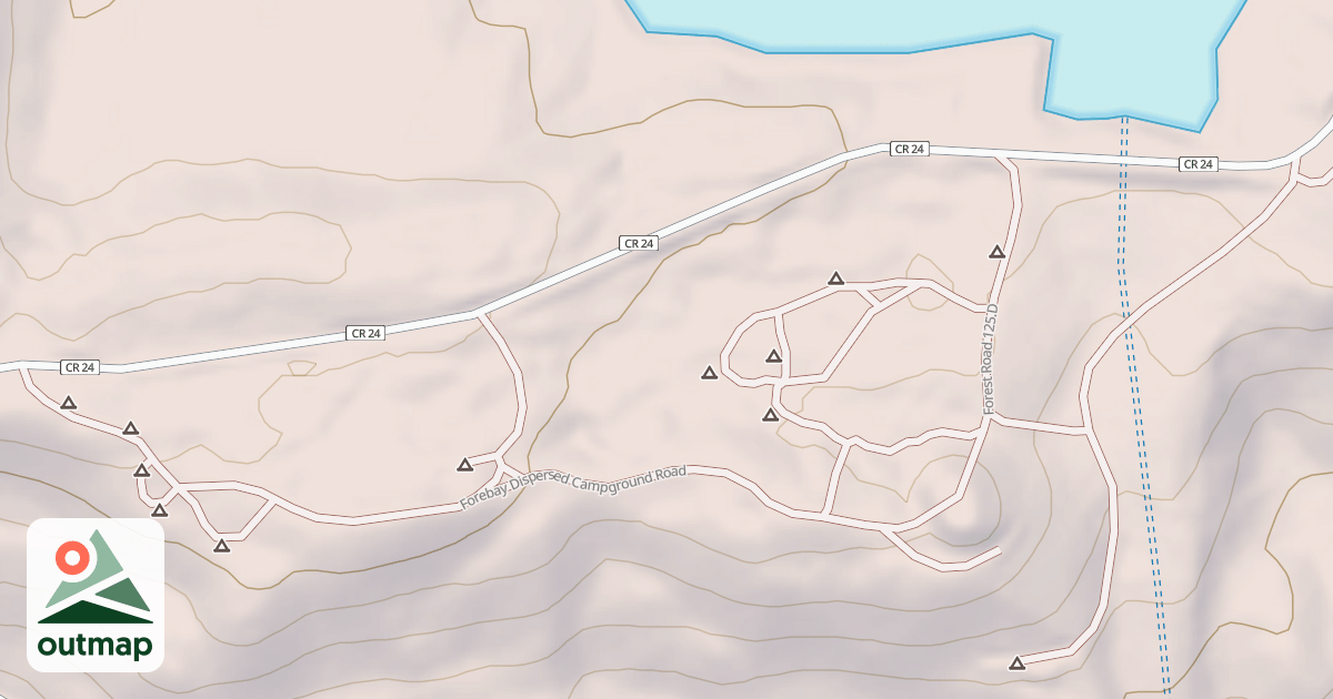 Map of FOREBAY DISPERSED CAMP'G