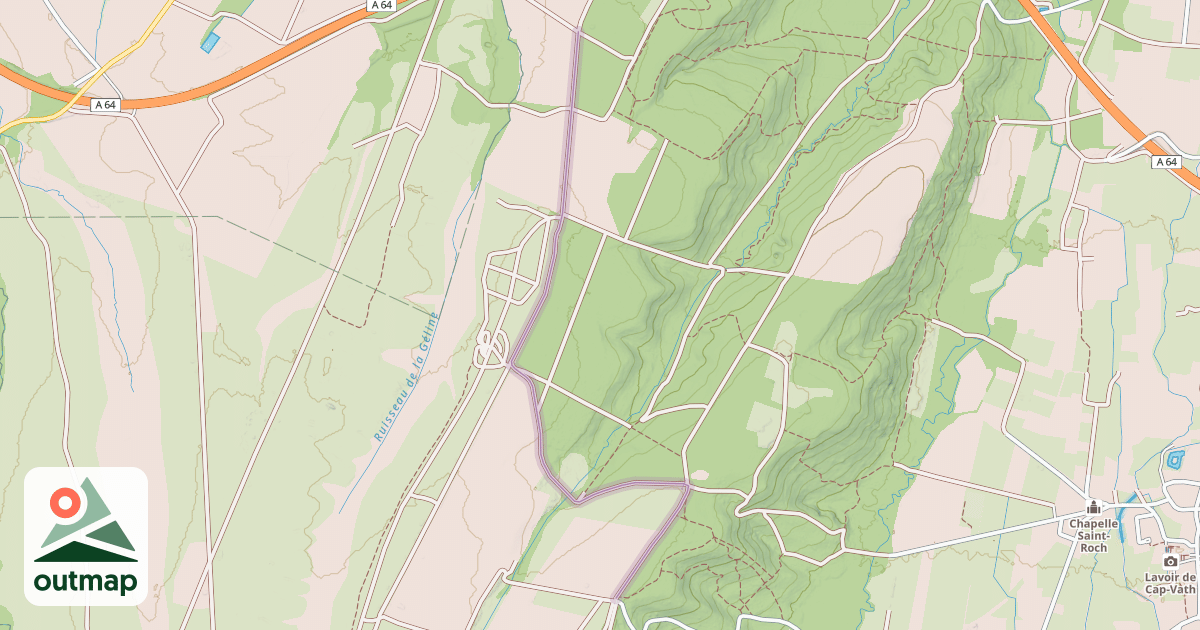 Map of Chemin du centre de la piste