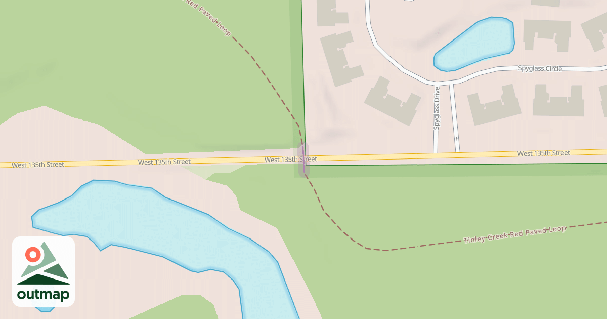 Map of Tinley Creek Red Paved Loop