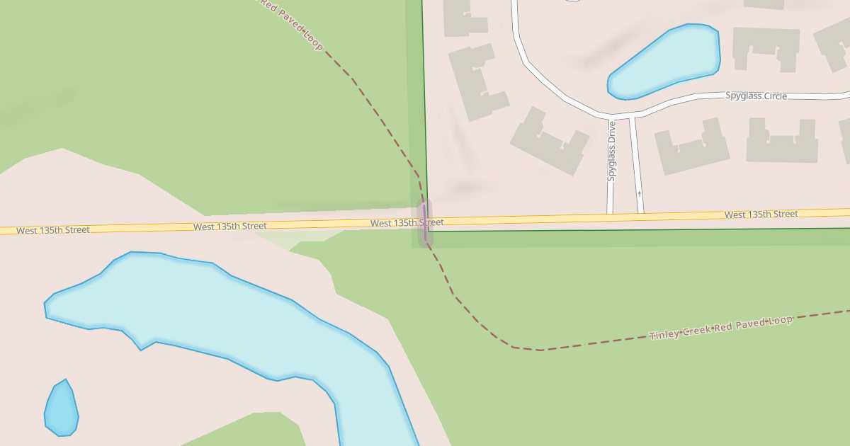 Map preview of Tinley Creek Red Paved Loop