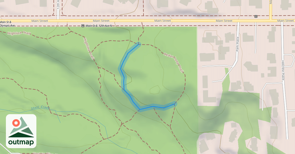Map of Cedar Loop Trail