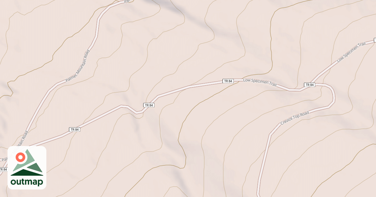 Map of PALMER MOUNTAIN