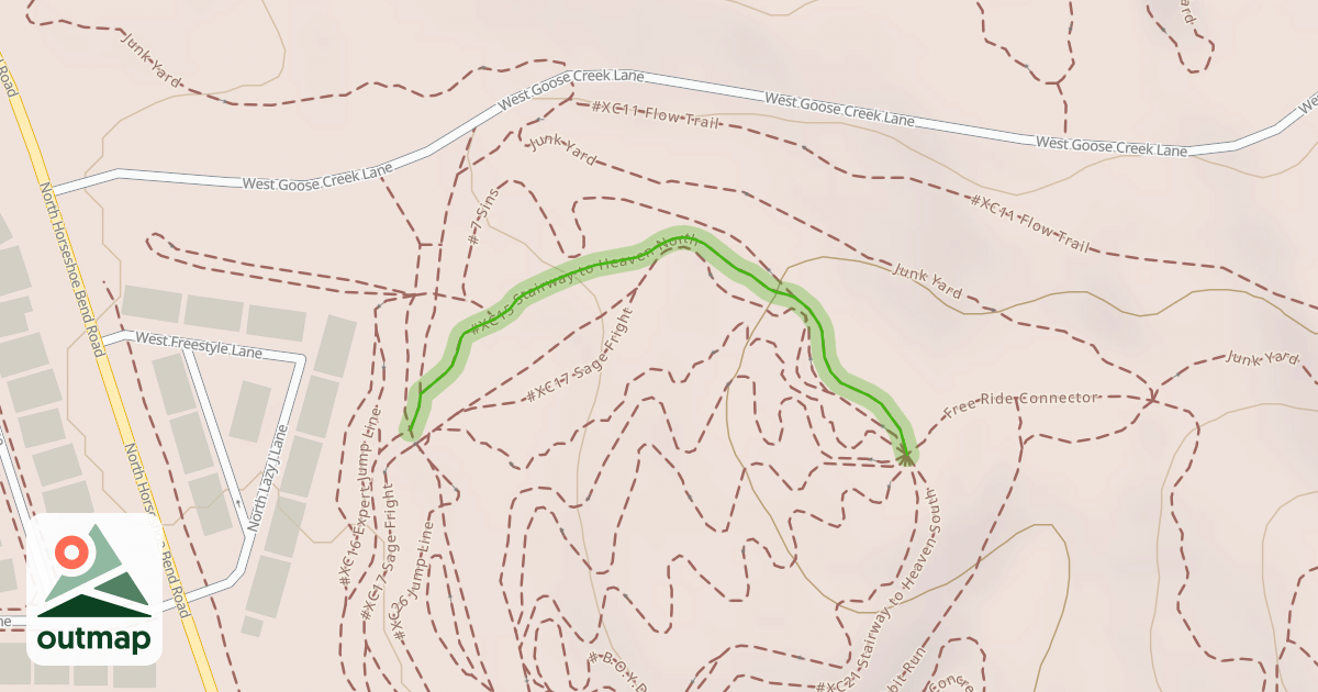 Map of #XC15 Stairway to Heaven North