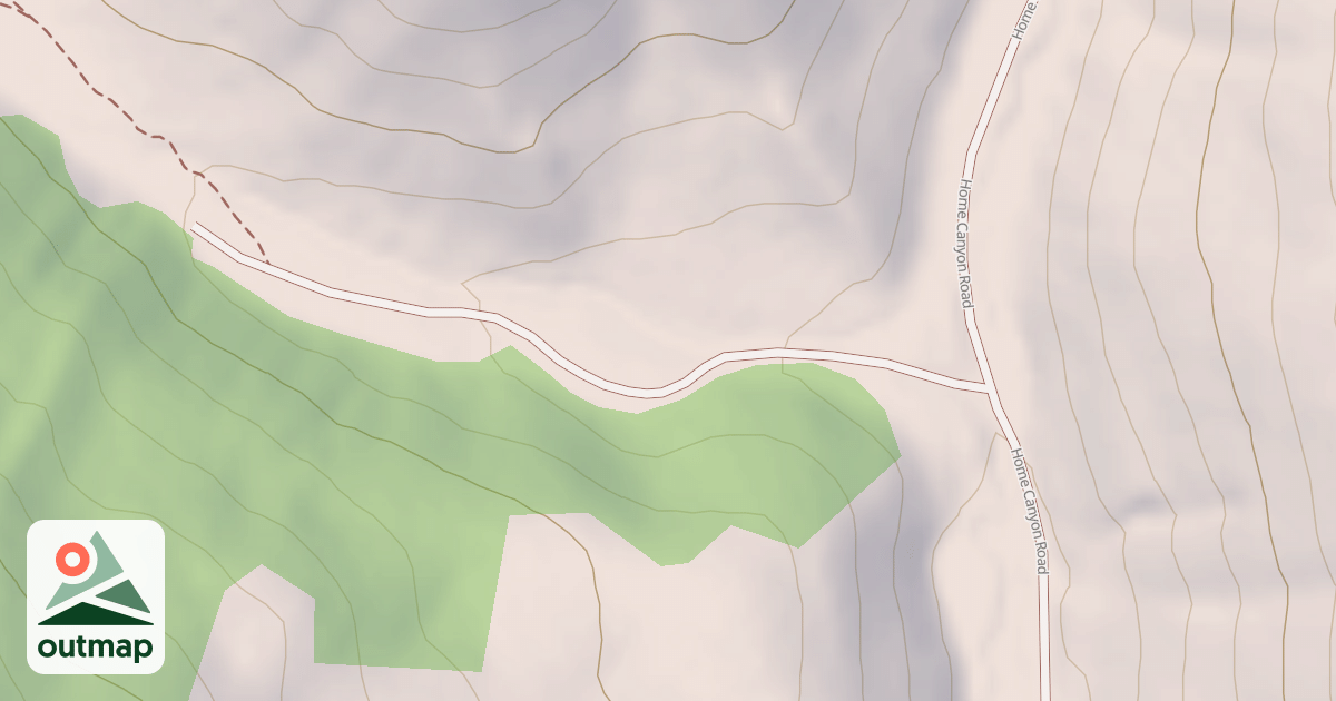 Map of LEFT FK HOME CANYON